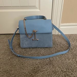 Luana Italy Light Blue Paley Satchel